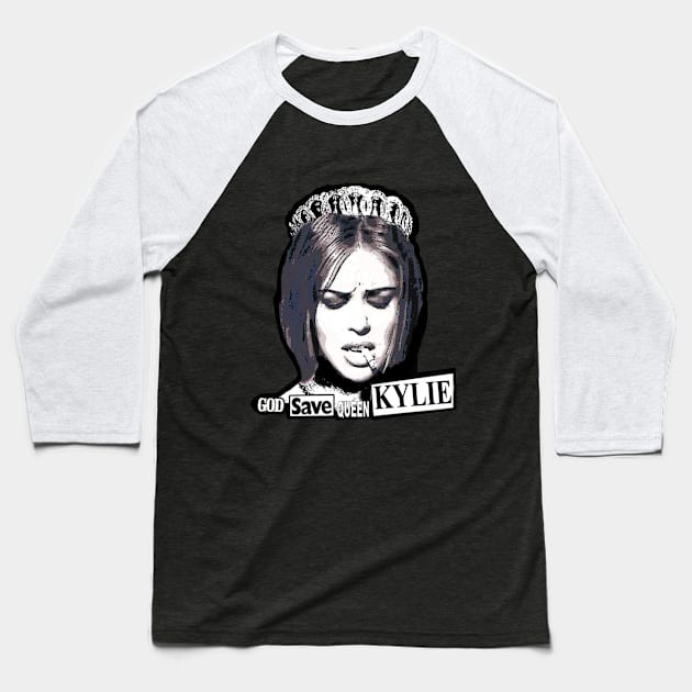 Kylie Minogue - God Save Queen Kylie Baseball T-Shirt by FashionGoesPop